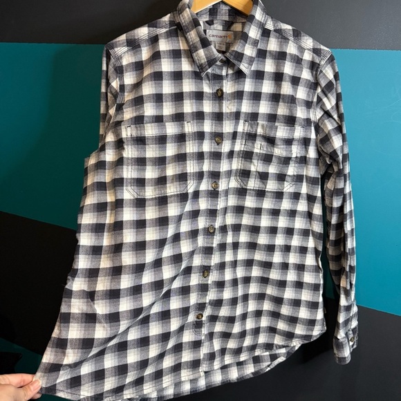 Carhartt Black and White Casual Button Down Cotton Shirt - Picture 8 of 10